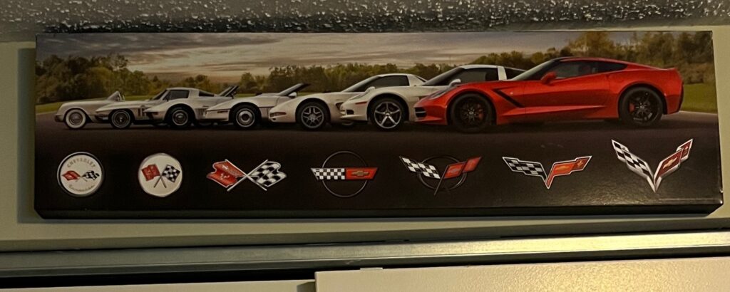 C8 Corvette Toy Sign Over Closet